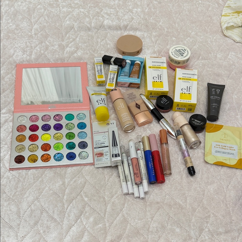 Some items are new , some used Cosmetics Mixed Makeup Kit in Various Colors,